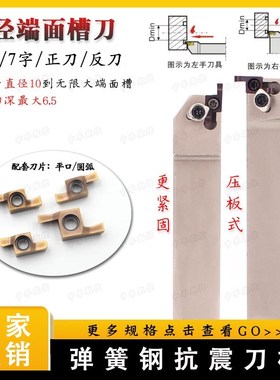 小径端面槽刀SGEL1616H-D B-SGER2020K-D7字端面槽刀杆配GER刀片