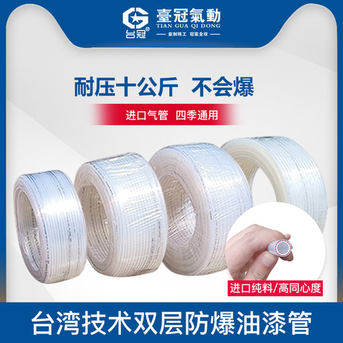 油漆管喷漆管耐腐蚀 双层铁氟龙 防爆 涂料管油管喷枪隔膜泵8*11