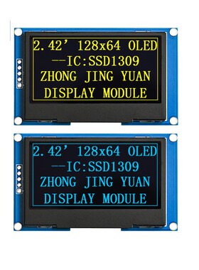 5针 2.42寸OLED显示屏模块 12864液晶屏ssd1309兼容1306iic接口