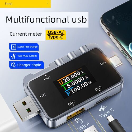 USB测试仪Type-C电流电压检测仪pd充电器功率快充协议纹波检测仪