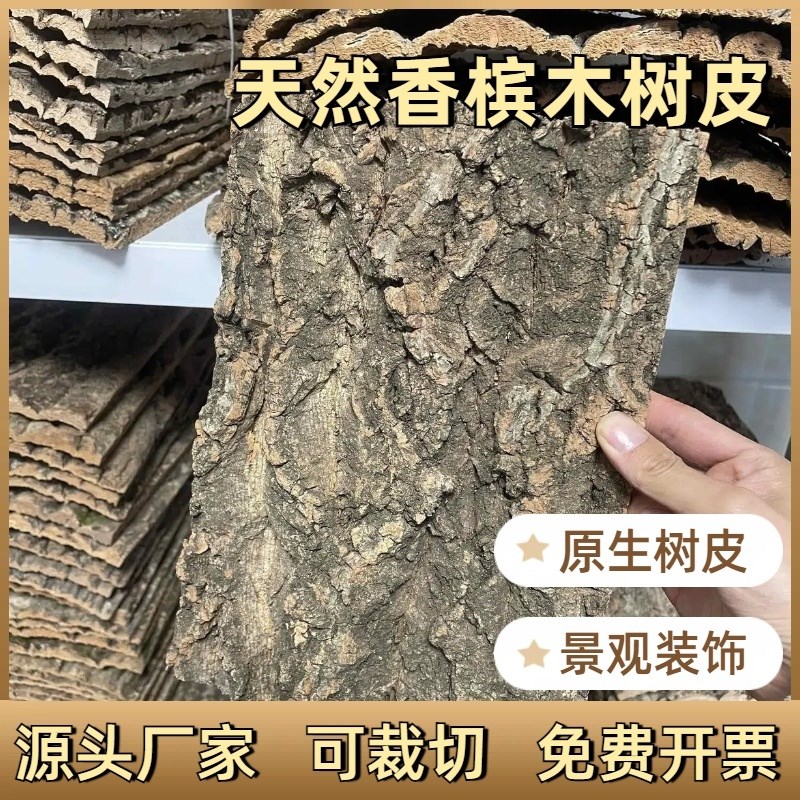 香槟树皮造景装饰k柱子橡木树皮板水陆缸微景观装饰爬虫箱雨林缸