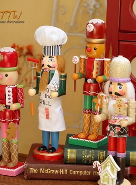 北欧创意胡桃夹子木偶D厨师摆件家居装饰礼物