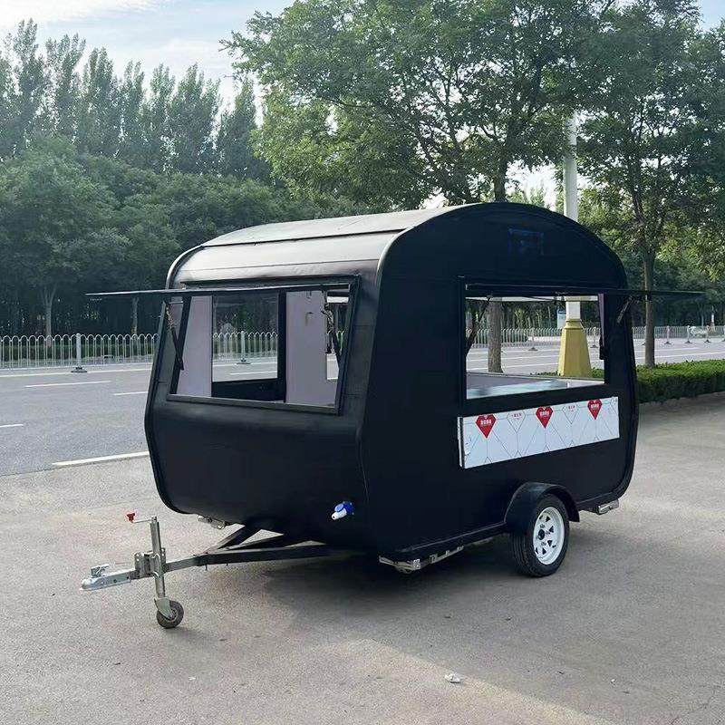 牵引拖车款多功能快餐车房车移动小吃车早餐车商用摆摊车美食车