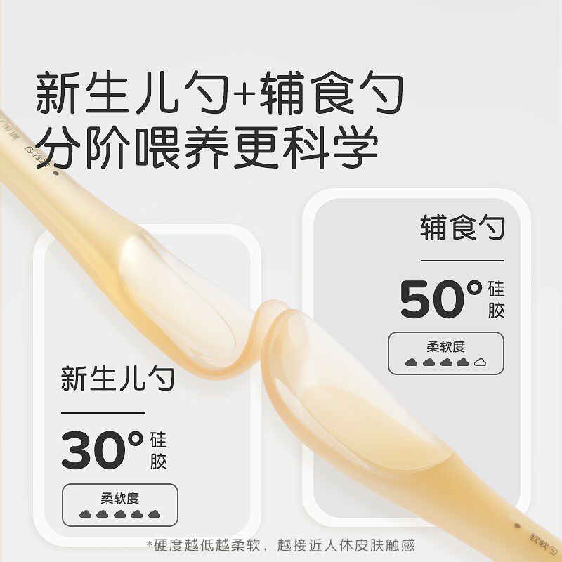 世喜硅胶勺子宝宝学吃饭训t练辅食勺/新生儿勺喂水米糊专喂新生儿