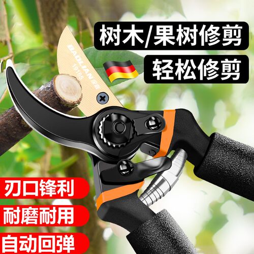 德国修剪树枝剪刀园林花艺花卉剪枝果树嫁接粗大花剪园艺剪子工具