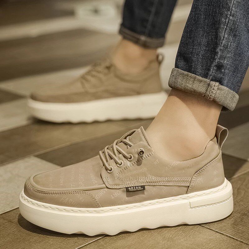 帆布鞋男款夏季透气m2025新款男士厚底鞋子一脚蹬运动布鞋休闲板