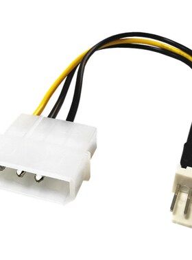 电脑CPU机箱风扇转接线4p转3针电源D型大4Pin转主板3P针 座转换线