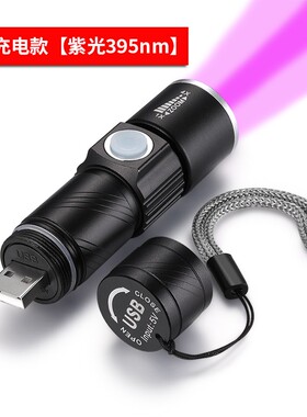 USB紫光手电筒便携紫外线光led灯UV胶主板绿油固化灯防伪鉴定验钞