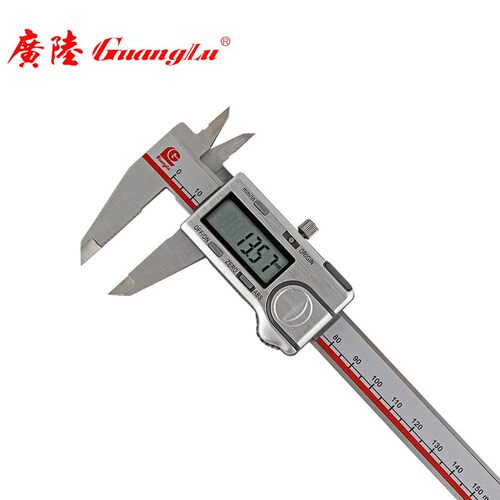 正品广陆数显卡尺原点型3V锂电电子游标卡尺-150-200-300包邮