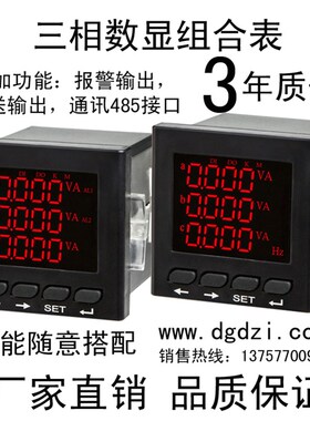 数显有功功率表DL194P-3K1 DL194Q-3K1数字功率因数表 数字频率表