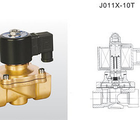 正品埃美柯742黄铜加厚丝口电磁阀电动阀门DN32(1.25寸)专卖店