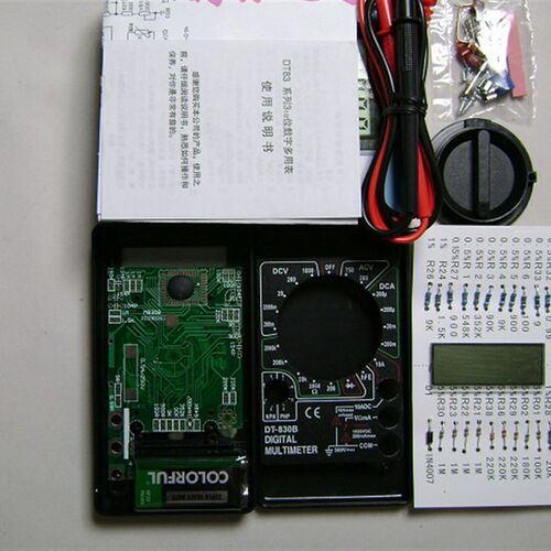 数字万用表教学套件/散件 DT830B 电子教学实训套件