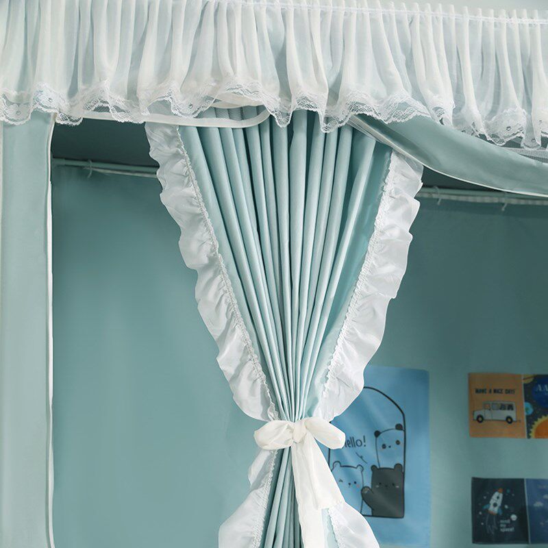 90x200强遮光学生蚊帐床t帘一体公主蚊帐0.9m*2宿舍上下铺女孩床