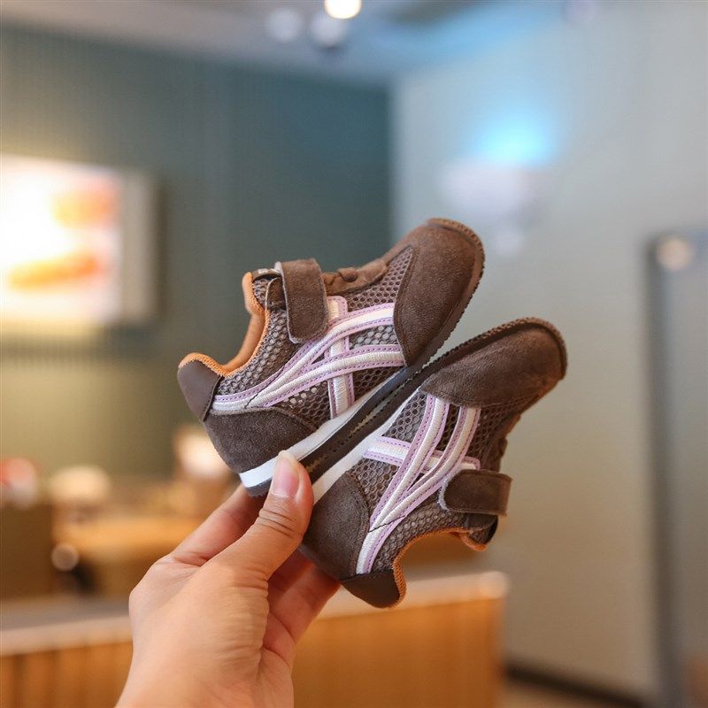 夏季宝宝软底学h步鞋透气网面男童婴儿鞋子1一2-3岁女宝网鞋儿童