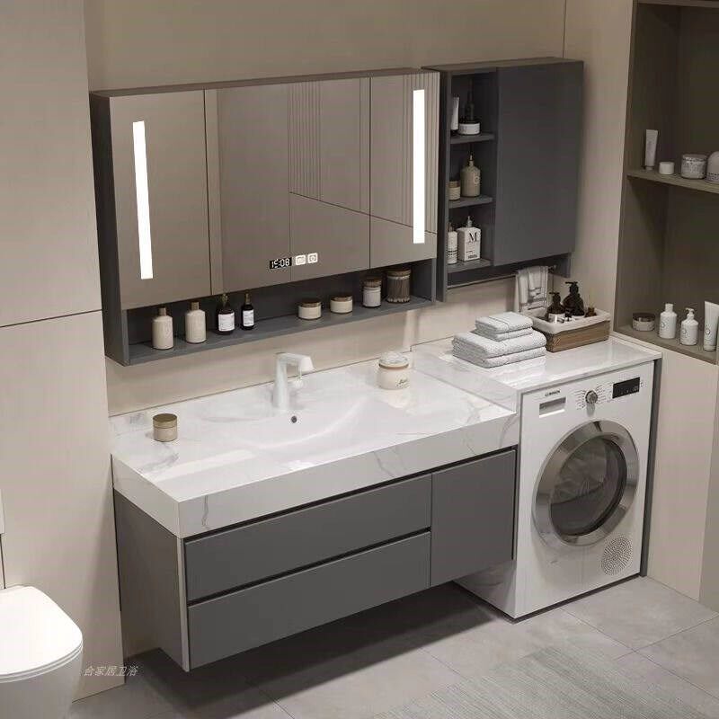 浴室柜洗衣机柜一体洗脸盆柜组合蜂窝铝洗手盆洗漱台池定制阳台柜