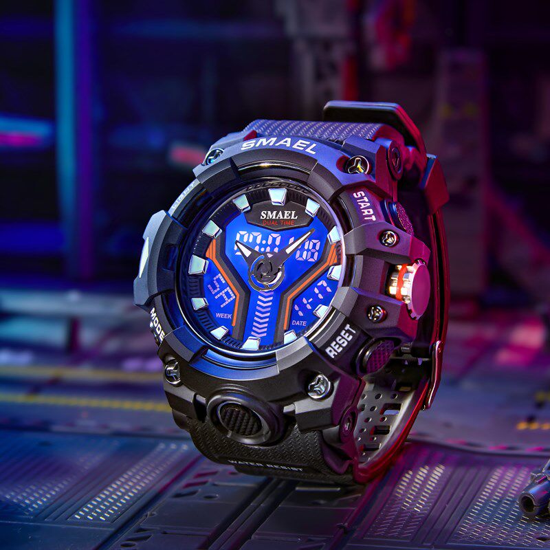 手表男款学生潮流儿童初中高中运动防水防摔夜光闹钟电子表机械