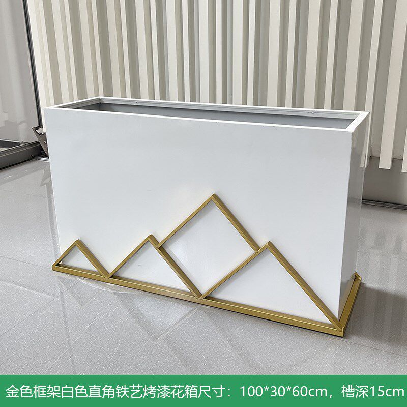 高温烤漆铁艺花箱户外花槽公司商场绿植隔O断店铺门前围栏装饰