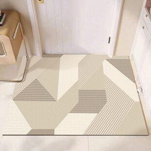 入户门地垫黑白简约高级感r进门耐脏防滑垫2023新款免洗可擦可定