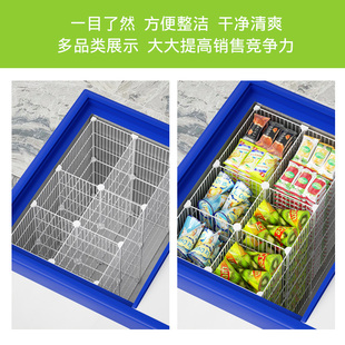 雪糕冰柜隔断加密铁网分格篮子隔断围栏冷M冻柜内分类置物架收纳