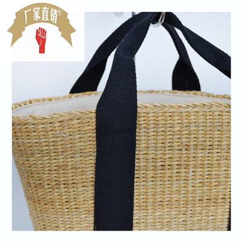 黄草包手工草编织包 女度假包 日系复古