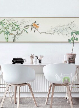 3007新中式i卧室床头挂画风景壁画沙发背景墙酒店有框画客厅装饰