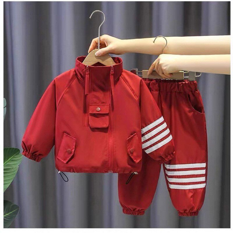 男童春装时髦炸街帅气两件套宝宝春季儿童酷帅套装20W24运动潮潮