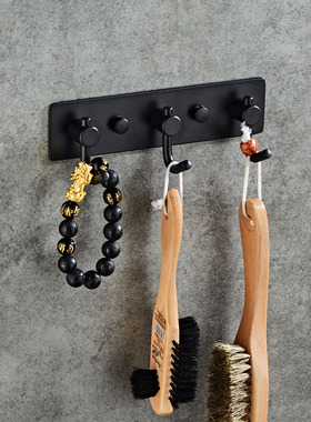 304不锈钢卫生间衣钩黑色排y钩墙壁浴室挂毛巾客厅挂衣架厨房挂钩