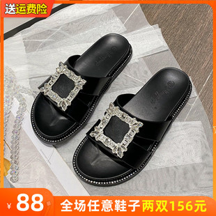 厚底凉拖鞋女夏外穿时尚2024欧货爆款网红气质鞋拖大码女鞋41一43