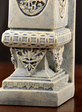 连年有余门墩抱鼓j石文创摆件桌面书立架家居客厅玄关样板房软装