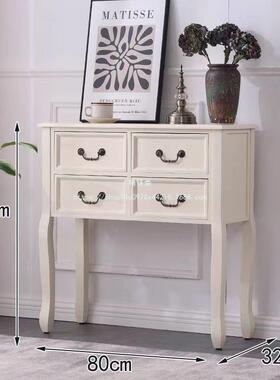 精镁豪柜储物柜柜边四斗斗式六餐抽屉柜LEJ实木玄关台全欧美式卧