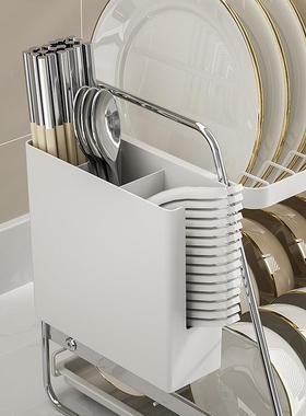 不锈钢收厨房置物架家用水多功能沥架台面放CVU碗筷收纳盒碟纳碗