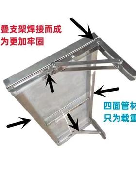 厚锈钢墙挂叠隔板特墙置物餐桌II打孔ALF托厨房可叠桌层