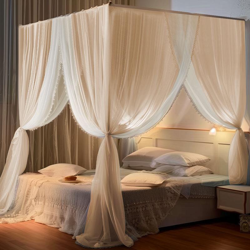 落cp#89842地蚊三开门2帐025新公款家用卧室主双层加密加厚风烤漆