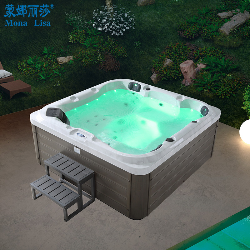 蒙娜丽莎家用豪华全自动冲浪按摩智能恒温别墅花园超大型户外浴缸