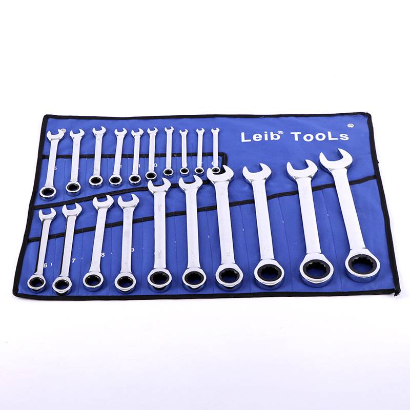 呆梅两用20件扳手 镜面叉口高扭矩扳手套装组合 快速棘轮扳手厂家