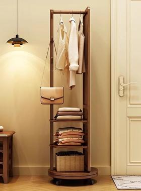 旋转全身式衣镜落地家镜用可移动卧室穿镜挂衣帽架一体PNA大试衣