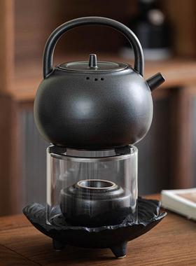 创意玻璃酒精温煮茶炉围炉茶陶灯瓷古加热底座中式复煮X2411040茶