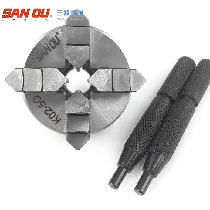 爪SANOJPU三四木自定心手紧卡盘K02-6M欧14工迷你小卡盘