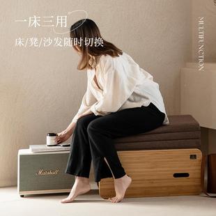 W6折床PCV休床办公室午多功能伸风琴纸缩床隐形小叠户型家用单