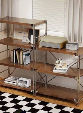 日式置物架层收纳架约落地书架架厨房微波炉储物卧室置UDD物简架