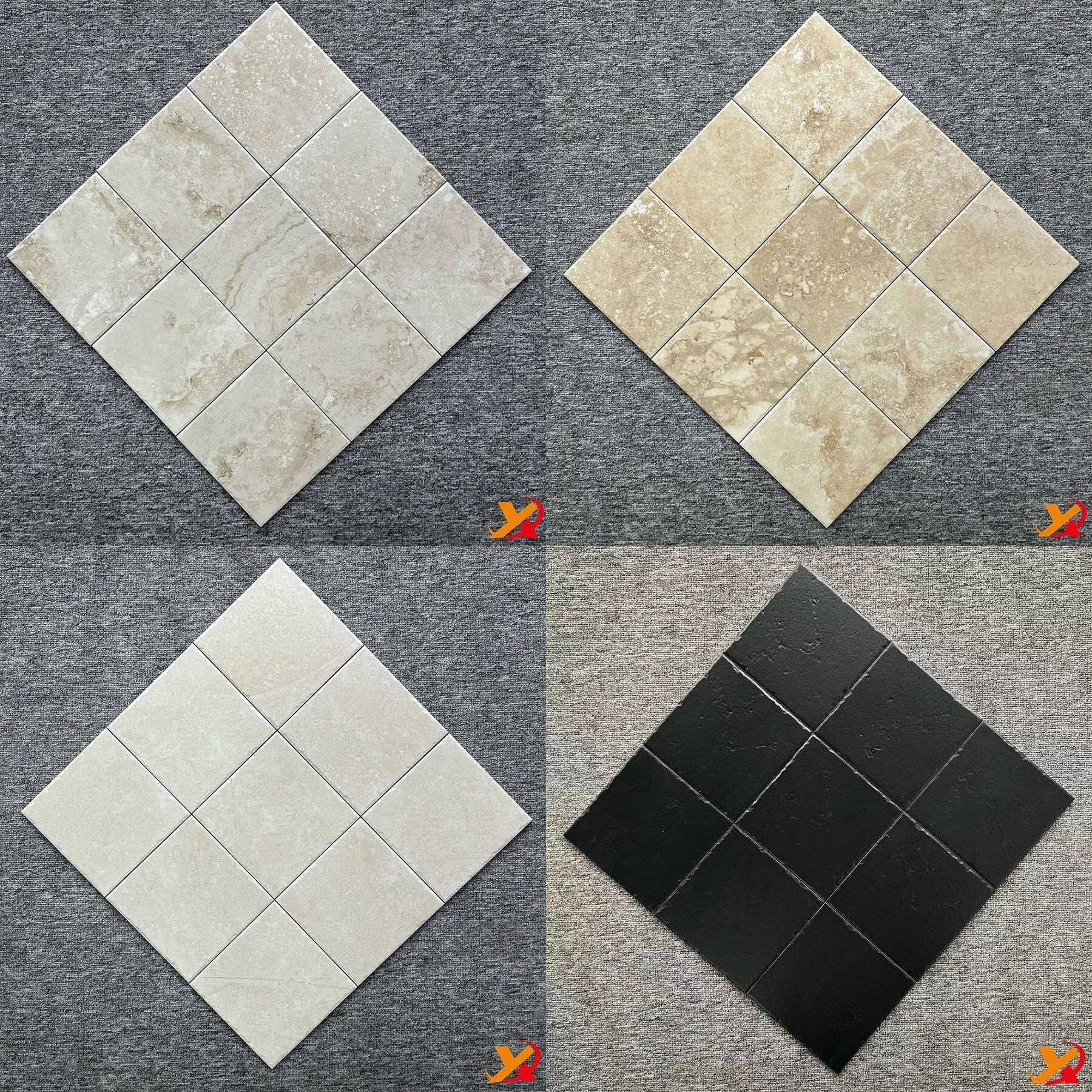 莱姆石米色哑光全瓷小方砖