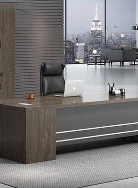 人老板单办桌tb-67930约现代简公办公桌子总裁桌办公室办公家具主