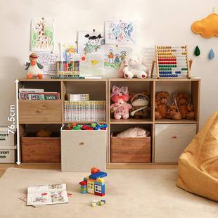 EQ4F落式 多层置物架带抽斗收纳多功F7666SSM能分格书架用客地厅家