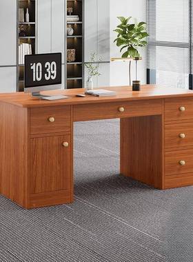 办公桌板桌书桌家用学老写桌简约现代电脑桌职员办UVG公桌字椅组