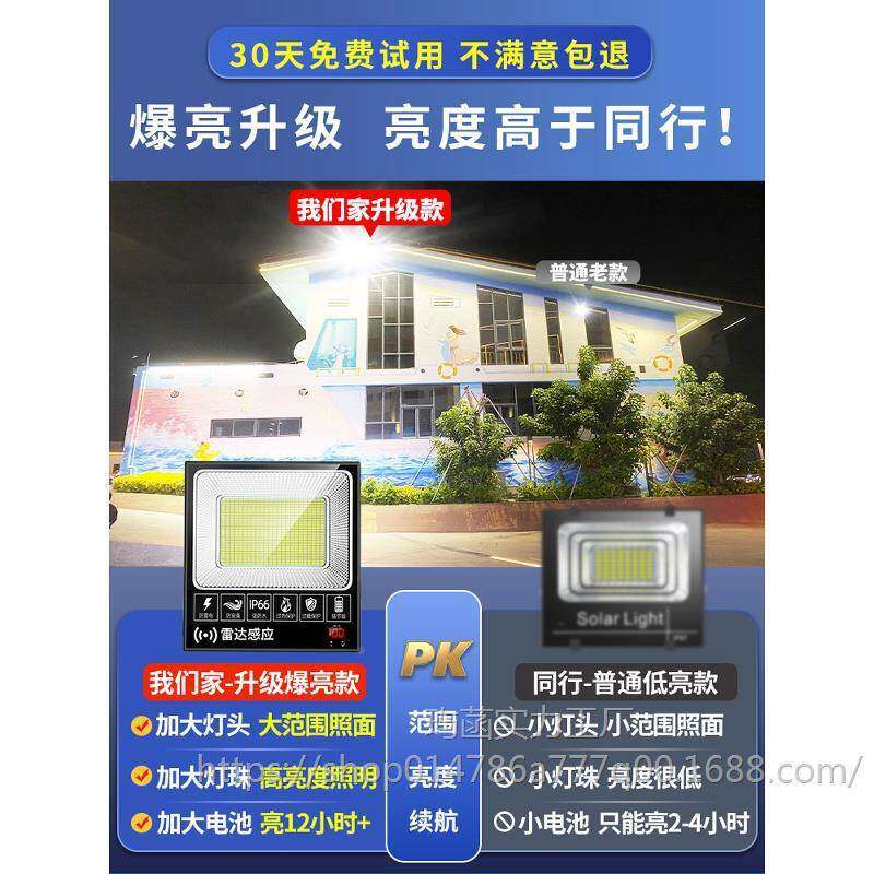 25新款太阳能外0户庭院灯家用2屋内防水新型农村感应照明l8547ed