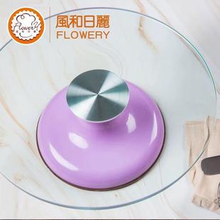 风和日蛋糕裱花转9台防滑不易M翻倒转盘无品牌 玻丽璃裱花转台Y51