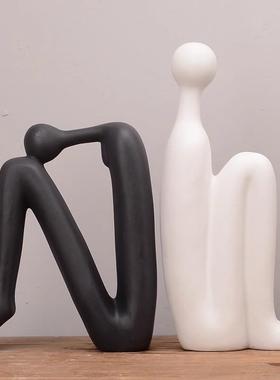 奢轻创意档人物办公室摆书件客厅书房书架柜LBSD-012摆设电视书酒