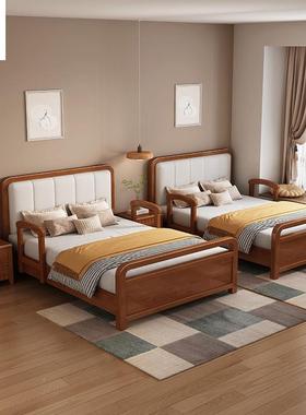 全实木儿童床男孩老年人床床单人床米2护理敬老院.AYH专用小1床13