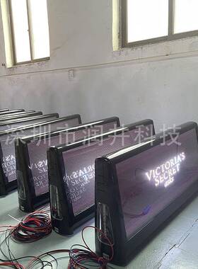 P4顶双面L全彩ED显示屏出租车车顶灯le车d屏载led显示WVA广告屏