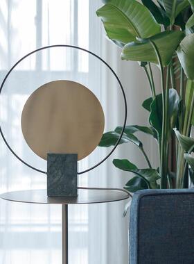 后现代奢计设师售轻楼部展厅床头柜理美式大73847气创意卧室大石